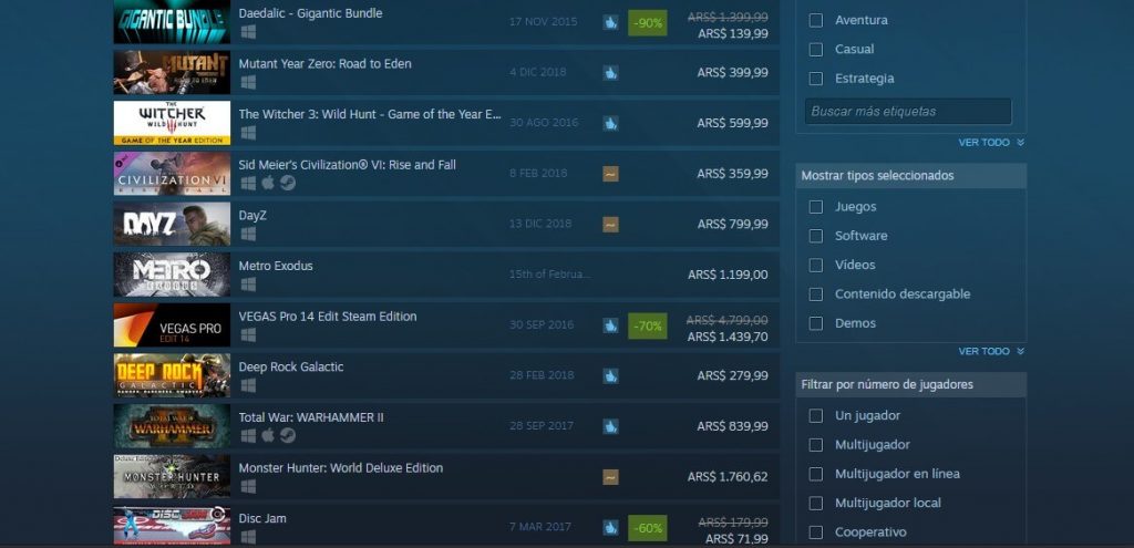 tienda steam